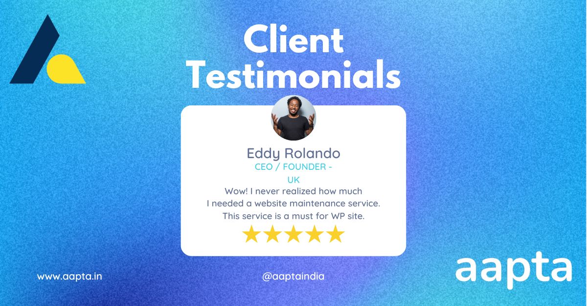 Leave Aapta Solutions a ⭐ Testimonial ⭐